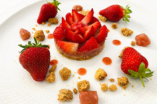 tarte aux fraises restaurant la calanque